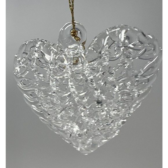 Beautiful Vintage Glass Christmas Tree Ornaments Butterfly Hearts Poinsettia - Picture 4 of 16